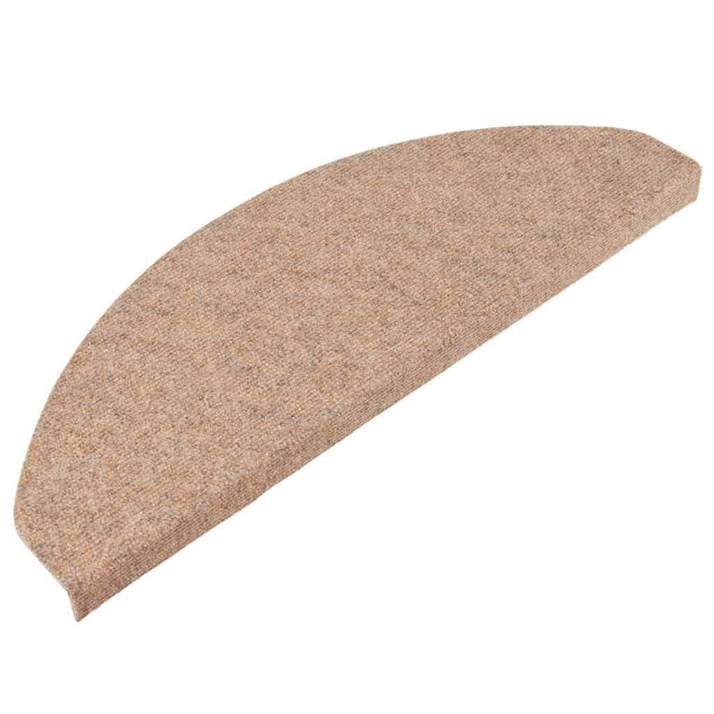 Stair Mats Self-adhesive 15 pcs 65x22.5x3.5 cm Beige