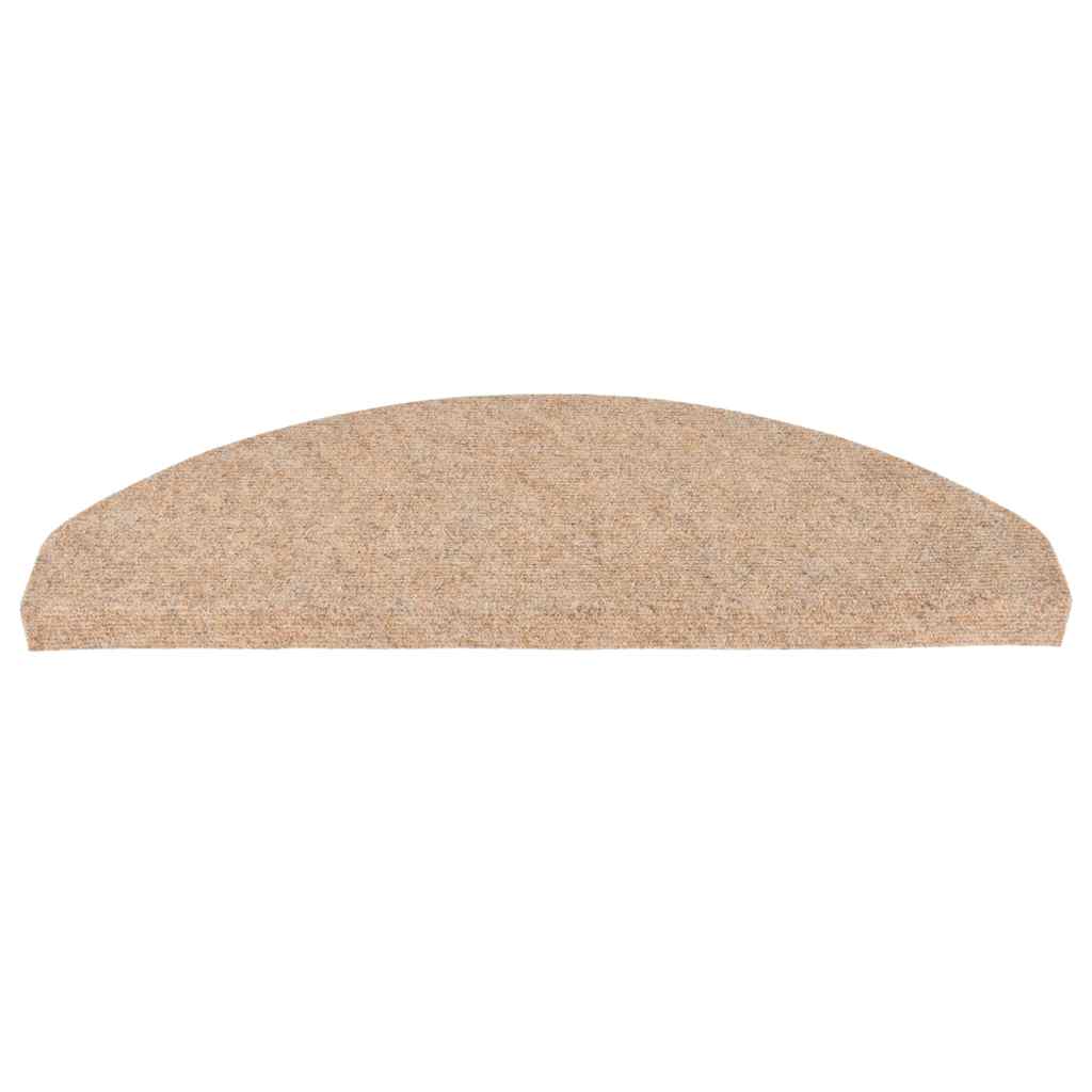 Stair Mats Self-adhesive 15 pcs 65x22.5x3.5 cm Beige