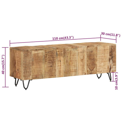 TV Cabinet 110x30x40 cm Solid Wood Mango