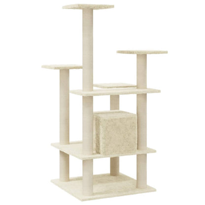 Cat Tree with Sisal Scratching Posts Cream 110 cm