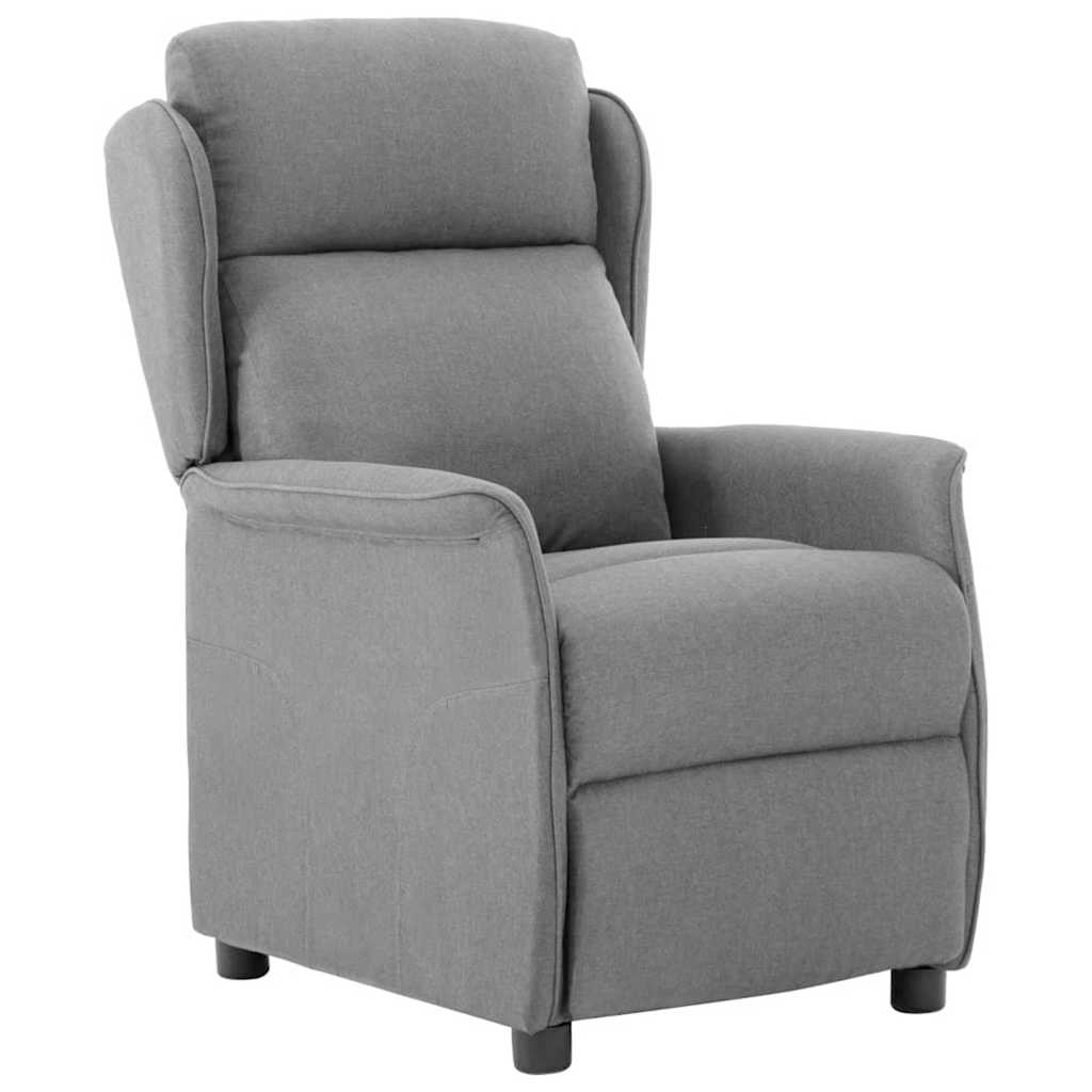 Recliner Chair Light grey 67.5 x 93.5 x 101.5 cm Fabric