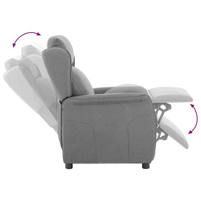 Recliner Chair Light grey 67.5 x 93.5 x 101.5 cm Fabric