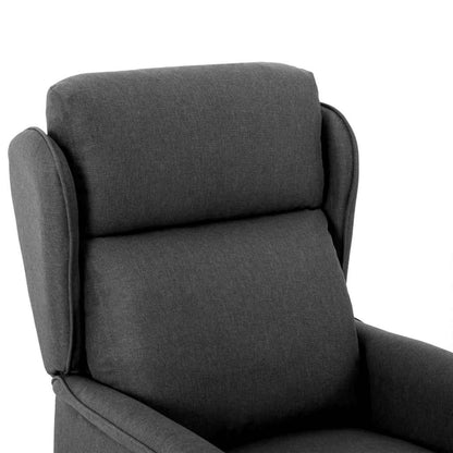 Recliner Chair Dark grey 67.5 x 93.5 x 101.5 cm Fabric