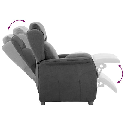Recliner Chair Dark grey 67.5 x 93.5 x 101.5 cm Fabric
