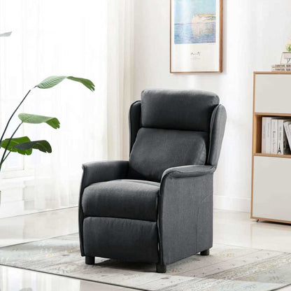 Recliner Chair Dark grey 67.5 x 93.5 x 101.5 cm Fabric