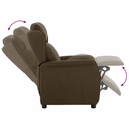 Recliner Chair Brown 67.5 x 93.5 x 101.5 cm Fabric