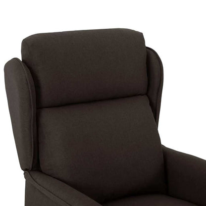Recliner Chair Dark brown 67.5 x 93.5 x 101.5 cm Fabric
