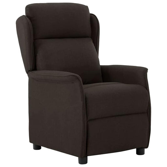 Recliner Chair Dark brown 67.5 x 93.5 x 101.5 cm Fabric