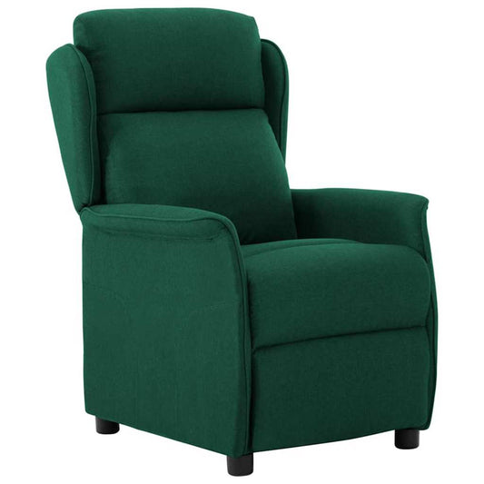 Recliner Chair Dark green 67.5 x 93.5 x 101.5 cm Fabric