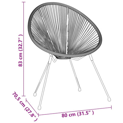 3 Piece Garden Dining Set Black