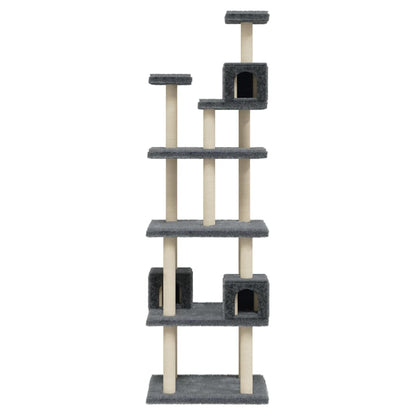 Cat Tree with Sisal Scratching Posts Dark Grey 188 cm