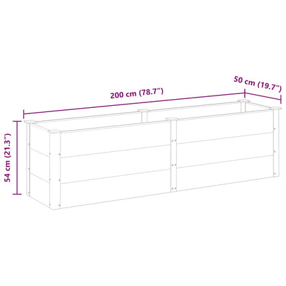 Garden Raised Bed 200x50x54 cm WPC Grey