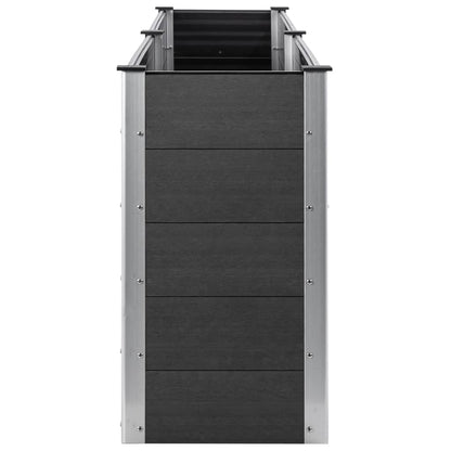 Garden Raised Bed 200x100x91 cm WPC Grey