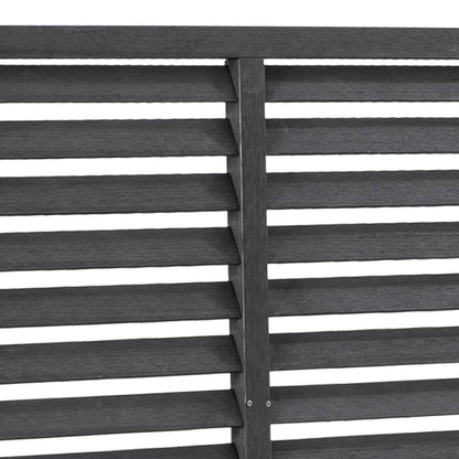 Louver Fence WPC 180x180 cm Grey