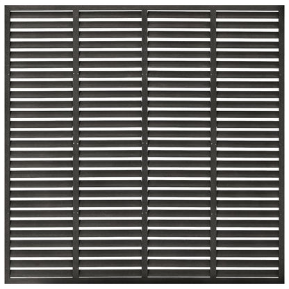 Louver Fence WPC 180x180 cm Dark Grey