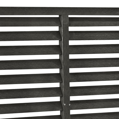 Louver Fence WPC 180x180 cm Dark Grey