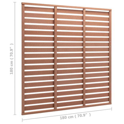 Fence Panel WPC 180x180 cm Brown