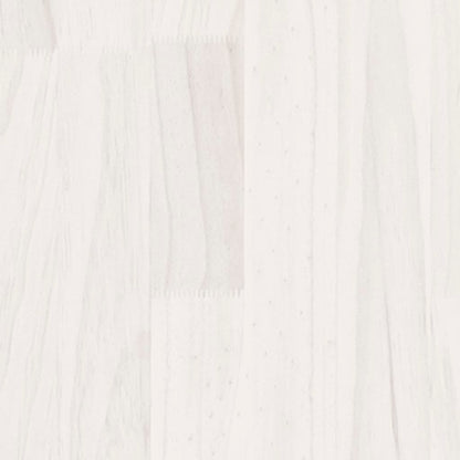 Bed Frame without Mattress White Solid Wood Double