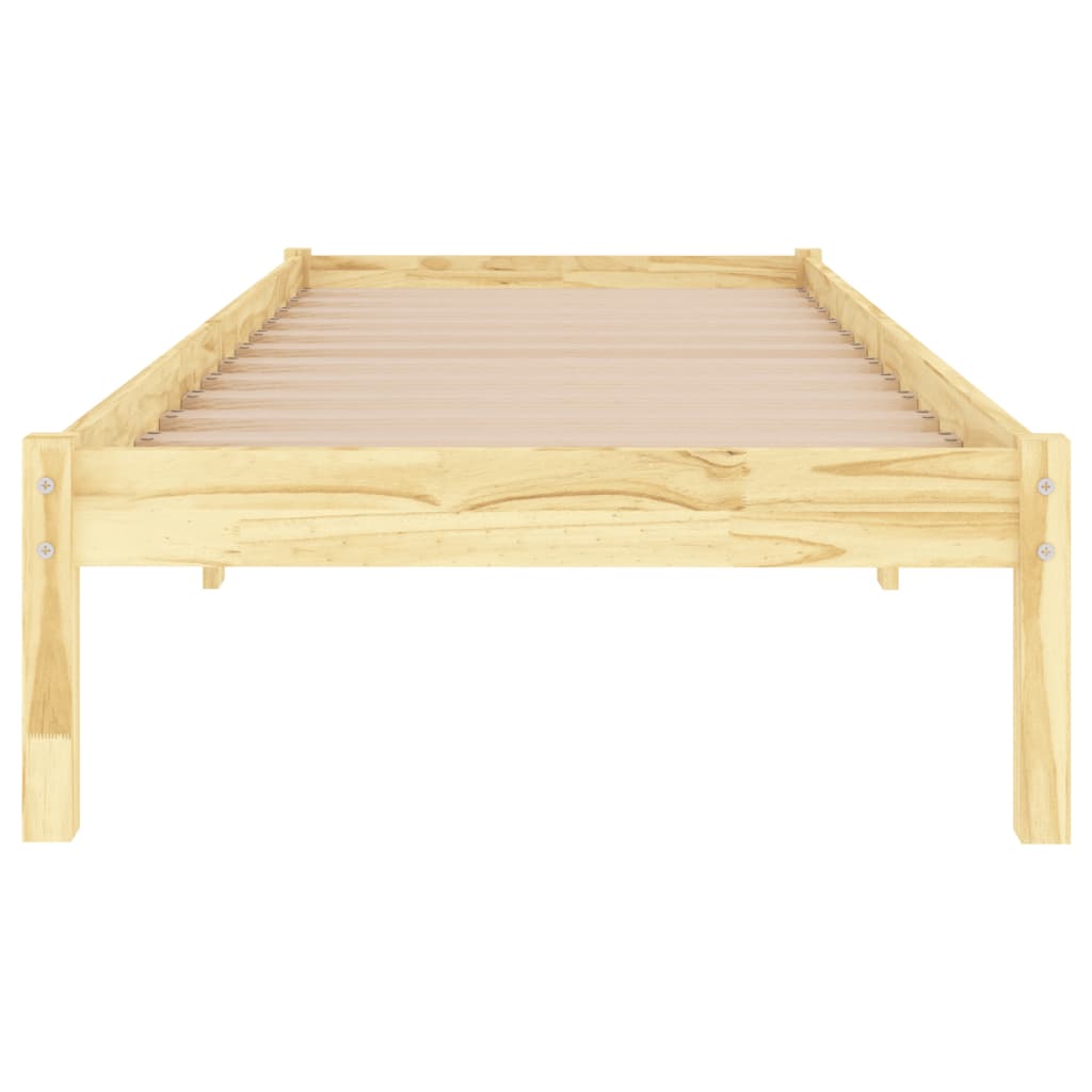 810002 vidaXL Bed Frame without Mattress Solid Wood 90x200 cm