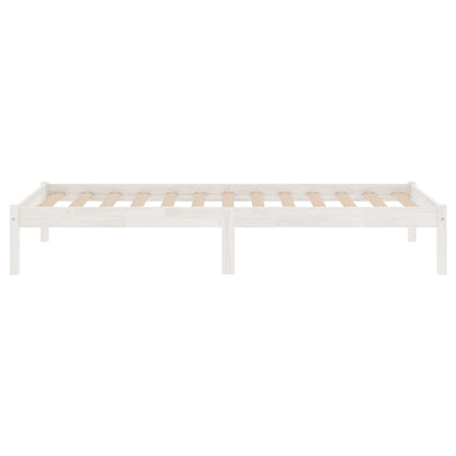 810003 vidaXL Bed Frame without Mattress White Solid Wood 90x200 cm
