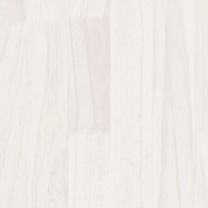 Bed Frame without Mattress White Solid Wood King Size