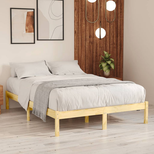 810037 vidaXL Bed Frame without Mattress Solid Wood 200x200 cm