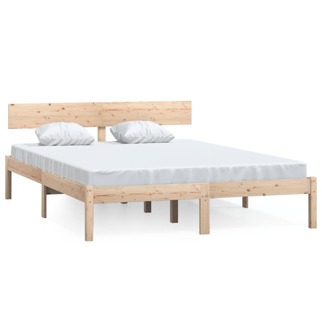 Bed Frame without Mattress Solid Wood 120x200 cm