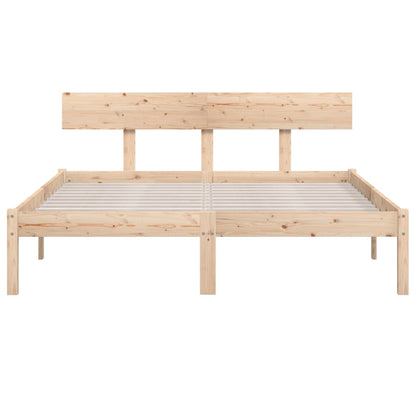 Bed Frame without Mattress Solid Wood 140x200 cm