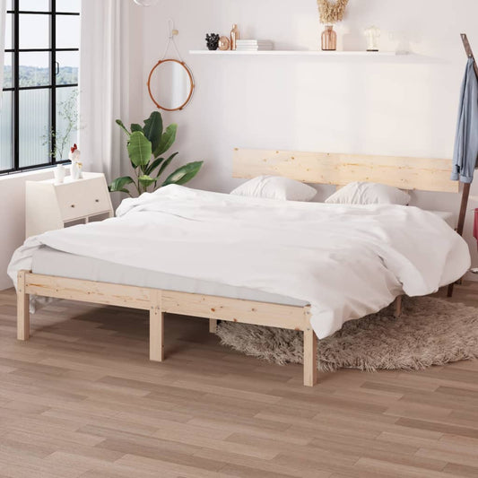 Bed Frame without Mattress Solid Wood 140x200 cm