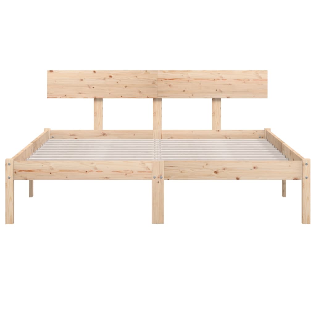 Bed Frame without Mattress Solid Wood 160x200 cm