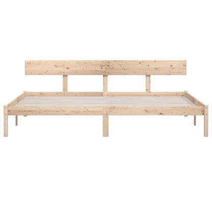 Bed Frame without Mattress Solid Wood Super King