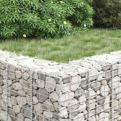 Gabion Raised Beds 3 pcs 30x30x50 cm Iron