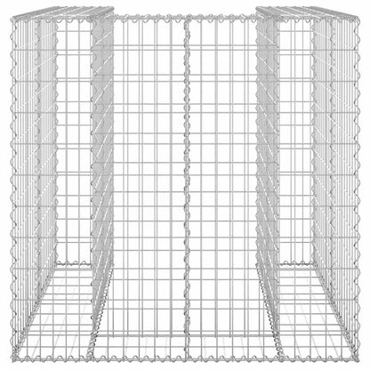Gabion Wall for Garbage Bin Galvanised Steel 110x100x110 cm