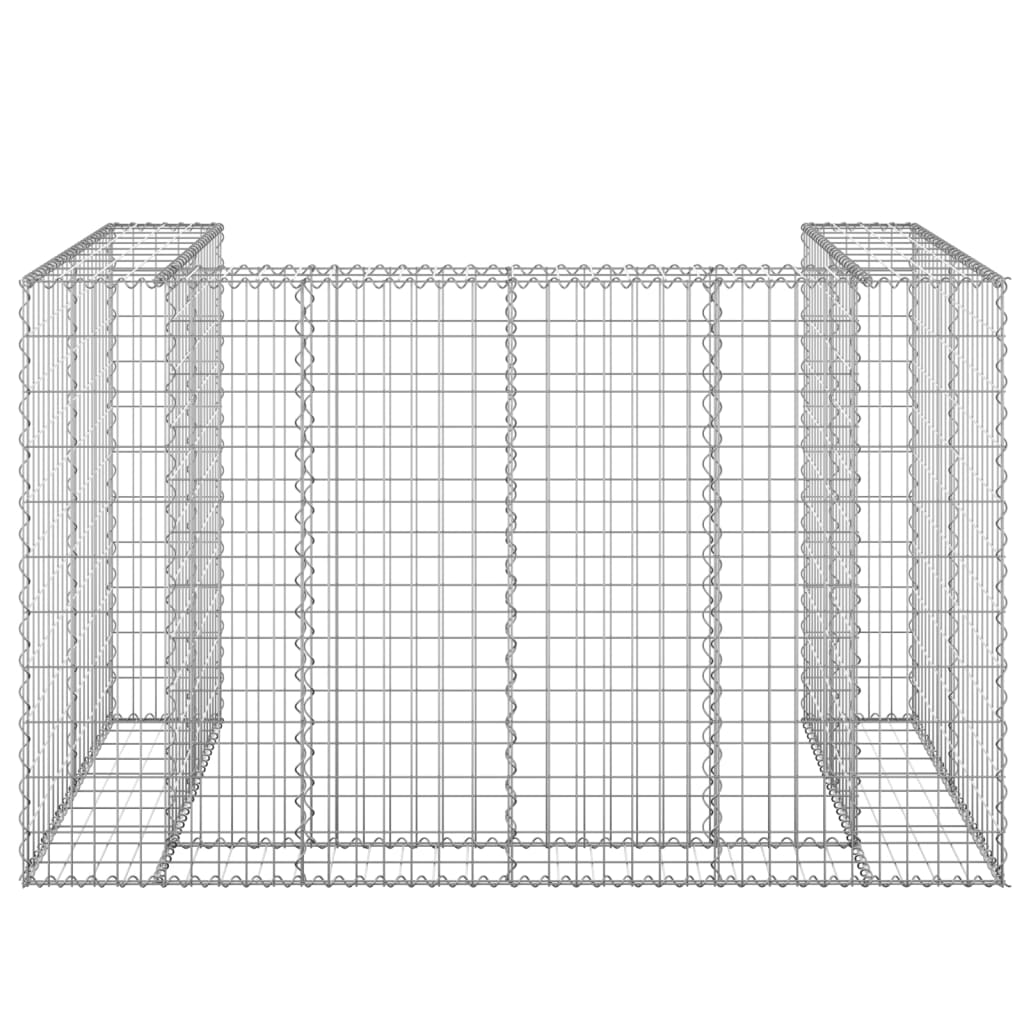 Gabion Wall for Garbage Bins Galvanised Steel 180x100x110 cm
