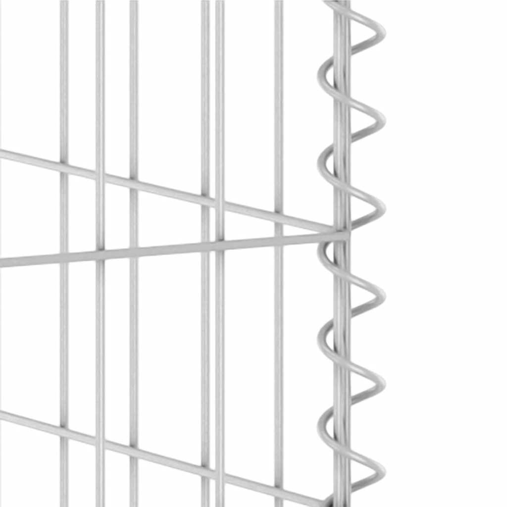 Gabion Wall for Garbage Bins Galvanised Steel 254x100x110 cm