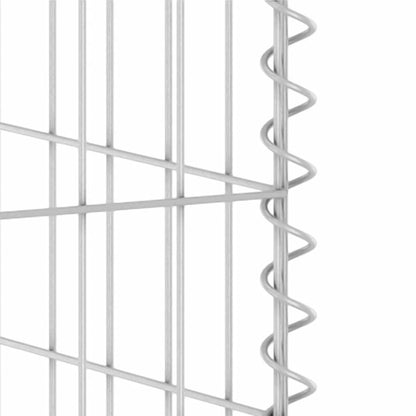 Gabion Wall for Garbage Bins Galvanised Steel 254x100x110 cm