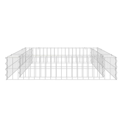 Gabion Raised Bed Galvanised Steel 100x100x20 cm