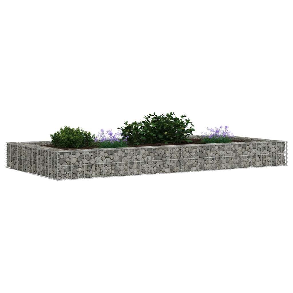 Gabion Raised Bed Galvanised Steel 200x100x20 cm