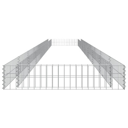 Gabion Raised Bed Galvanised Steel 800x100x20 cm