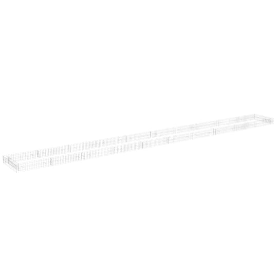 Gabion Raised Bed Galvanised Steel 1000x100x20 cm