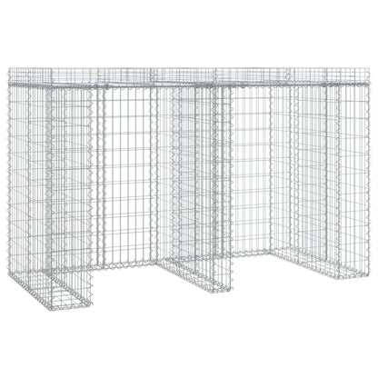 Gabion Wall for Garbage Bin 192x91x120 cm Galvanised Iron