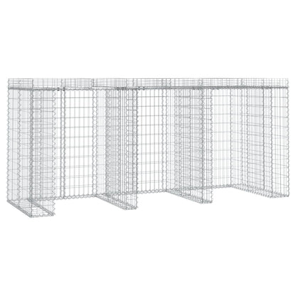 Gabion Wall for Garbage Bin 270x91x120 cm Galvanised Iron