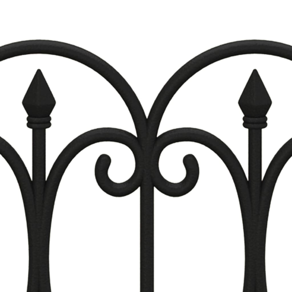 Lawn Edgings 17 pcs Black 10 m PP