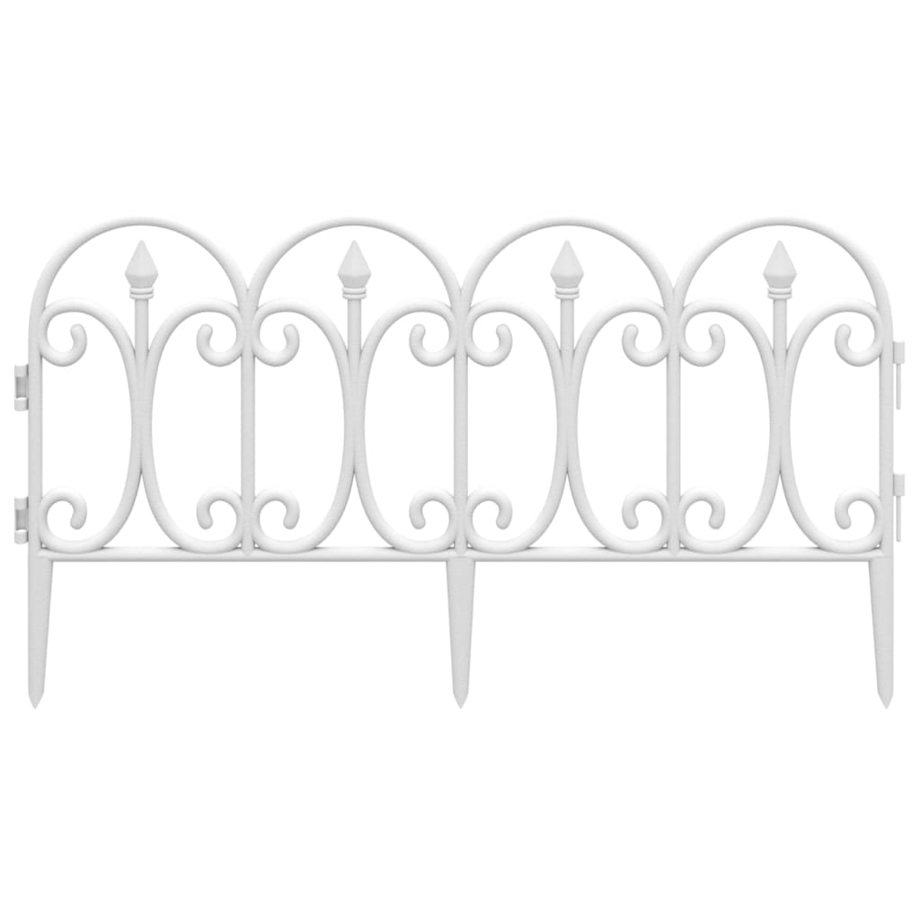 Lawn Edgings 17 pcs White 10 m PP