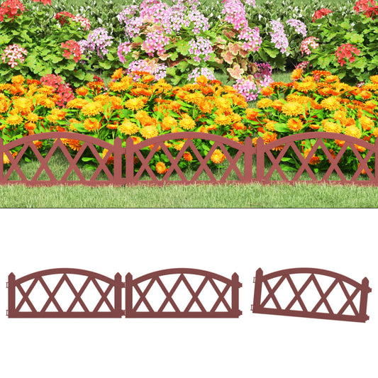 Lawn Edgings 17 pcs Red 10 m PP