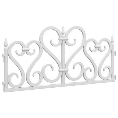 Lawn Edgings 17 pcs White 10 m PP