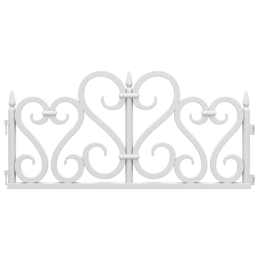 Lawn Edgings 17 pcs White 10 m PP