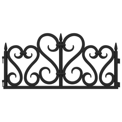 Lawn Edgings 17 pcs Black 10 m PP