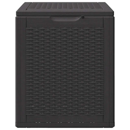Garden Storage Box 90L Black PP Rattan