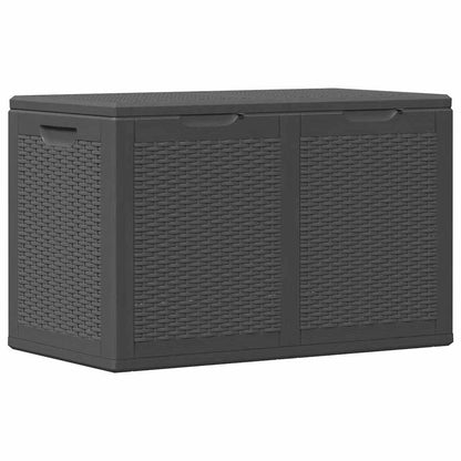 Garden Storage Box 180L Black PP Rattan